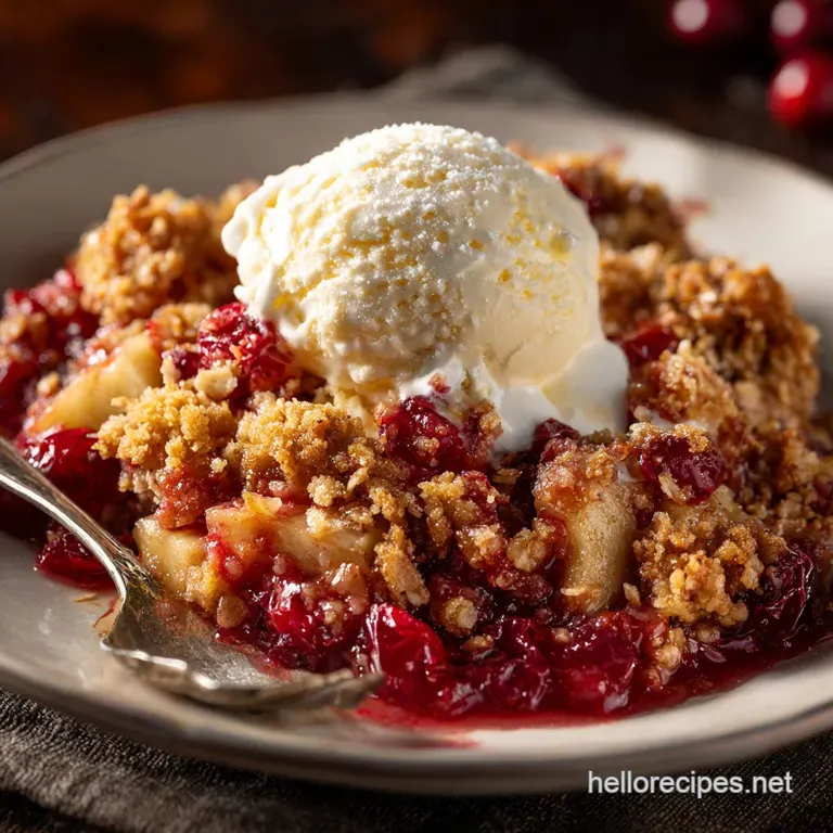Cranberry Apple Crisp: The Ultimate Autumn Pudding with Crispy Oat Topping