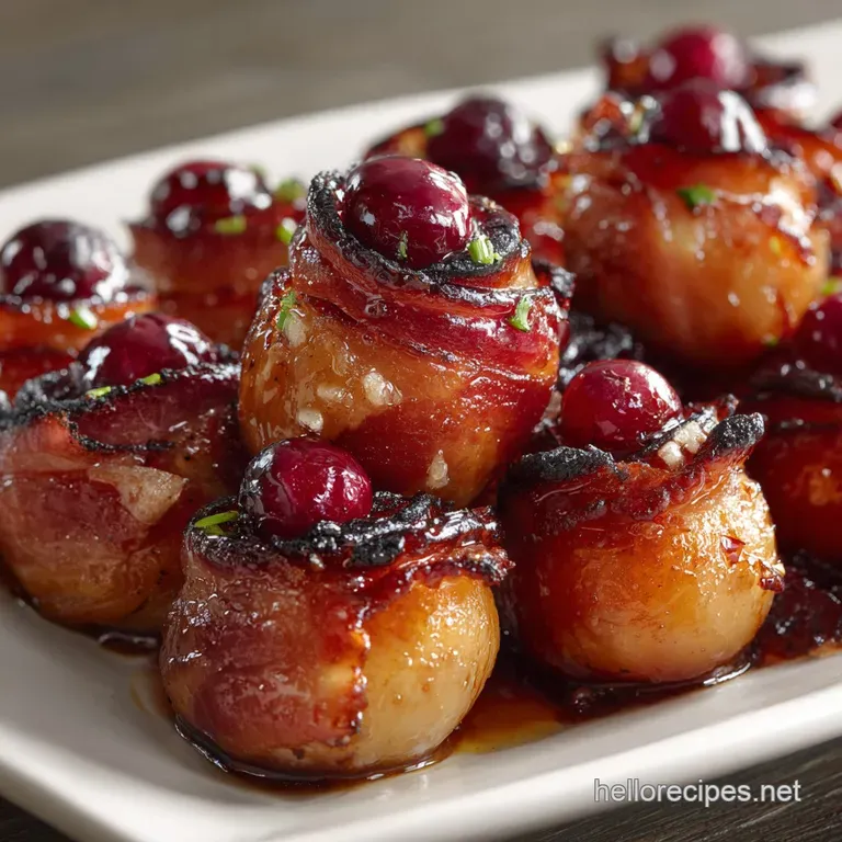 Cranberry BaconWrapped Water Chestnuts: The Sticky Thyme Glaze Appetizer