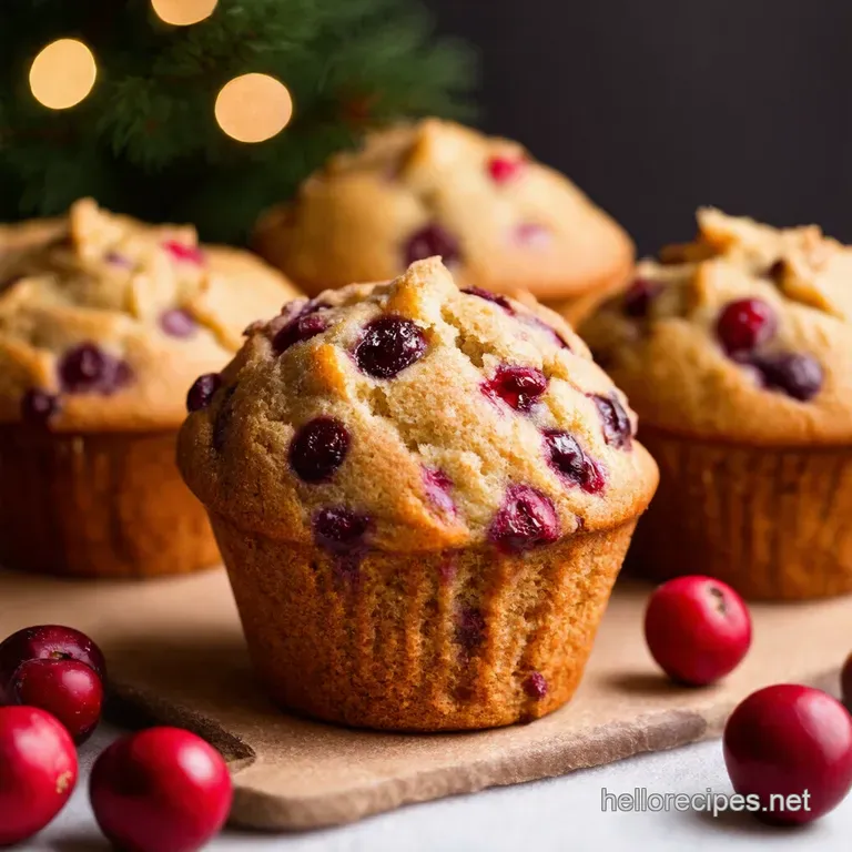 Cranberry Bliss Muffins Bursting with Zesty Flavor presentation