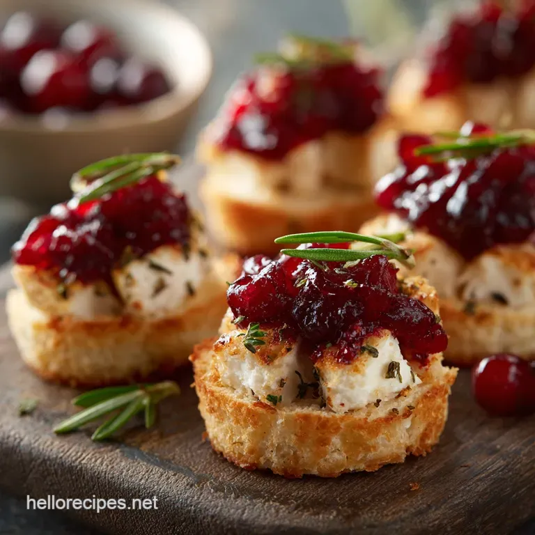 The Full Monty Festive Cranberry Cream Cheese Puffs