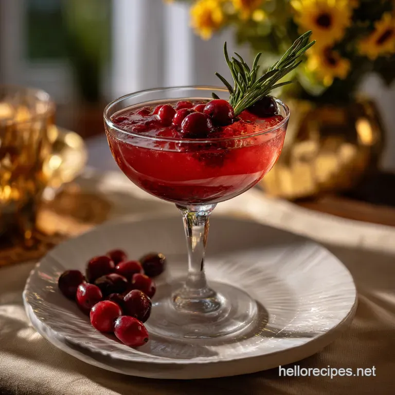 Cranberry St Germain Cocktail: Floral Tart Sparkler