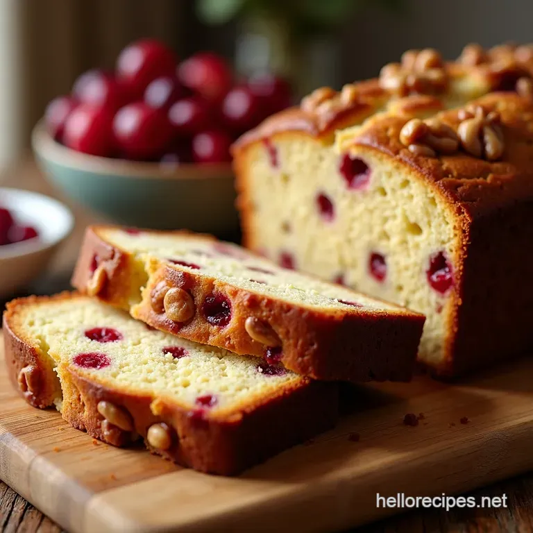 Cranberry Walnut Celebration Loaf presentation