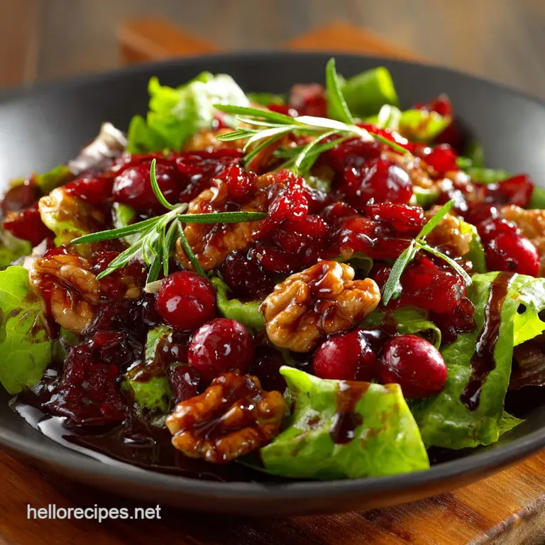 The Ultimate Cranberry Walnut Salad: Sweet Tart Terribly Moreish presentation