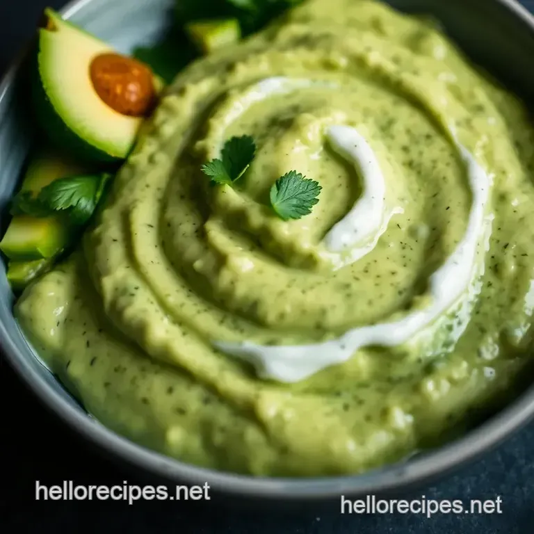 Creamy Avocado Cilantro Lime Dressing presentation