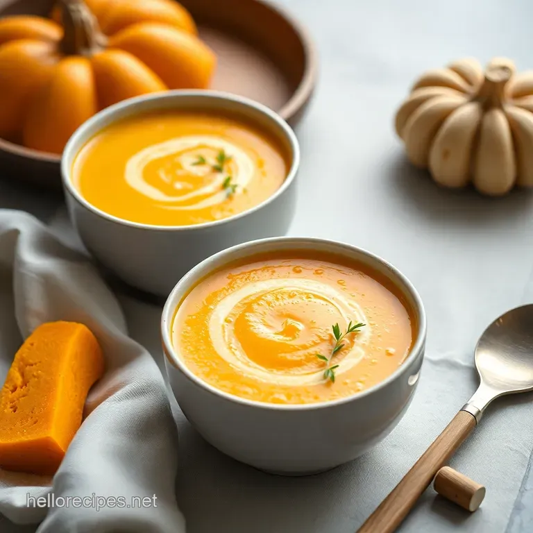 Creamy Butternut Squash Soup with Toasted Pepitas