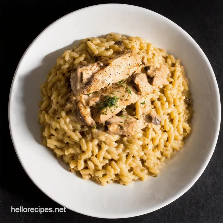 Creamy Chicken Mushroom Orzotto