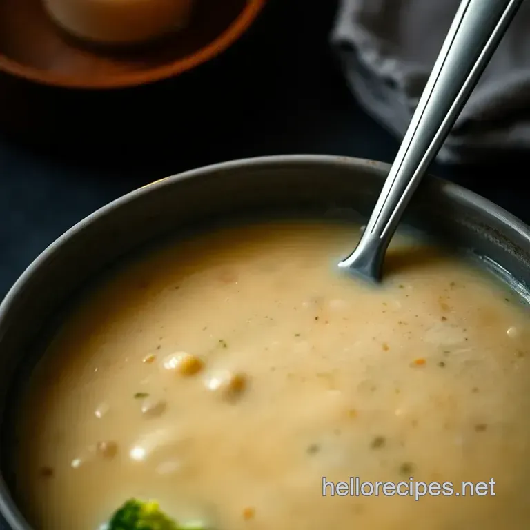 Creamy Dreamy Broccoli Soup (With a Hint of Cheddar Cheer) presentation