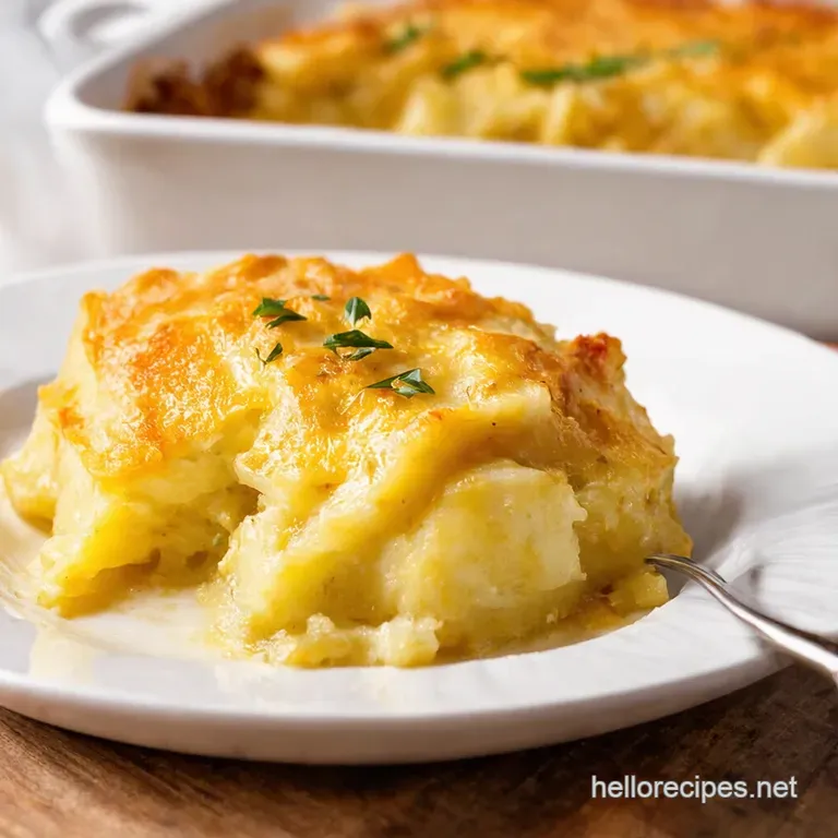Creamy Dreamy Cheesy Scalloped Potatoes presentation
