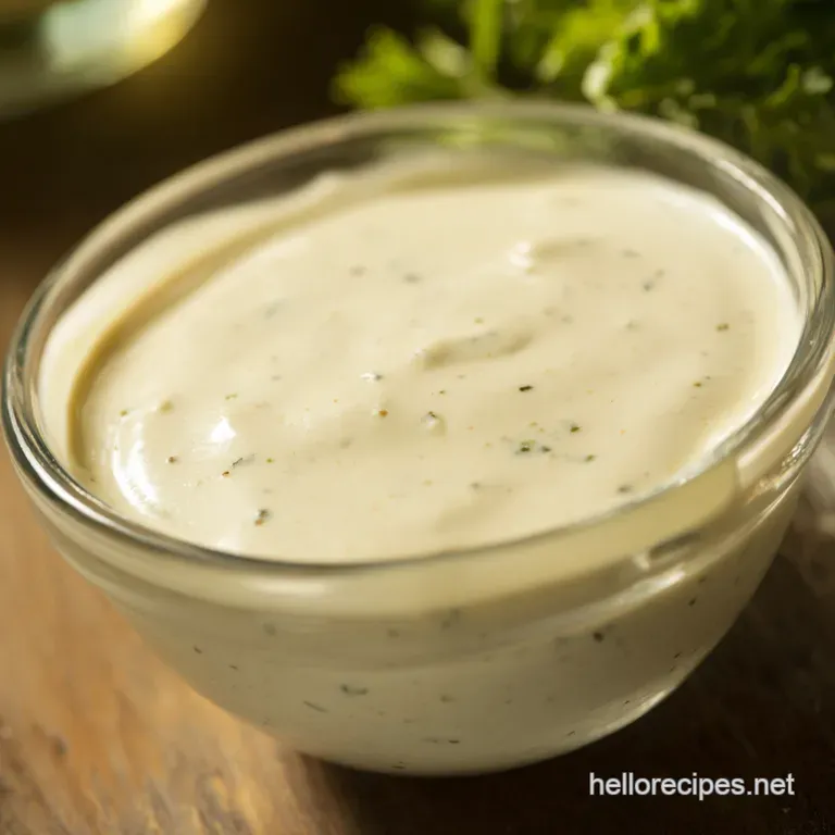 Creamy Dreamy Homemade Ranch Sauce presentation