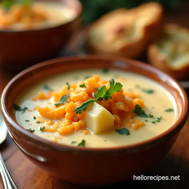 Creamy Dreamy Loaded Potato Soup presentation