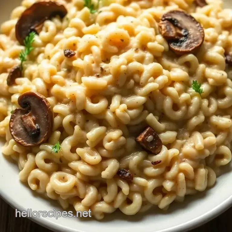 Creamy Dreamy Mushroom Risotto presentation