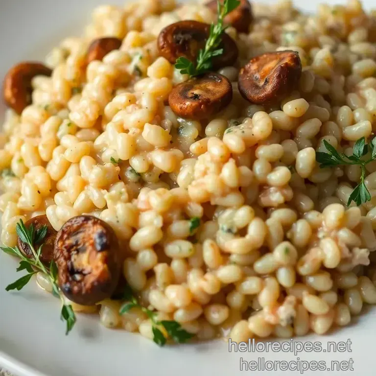 Creamy Farrotto: A Wholesome Farro Risotto presentation