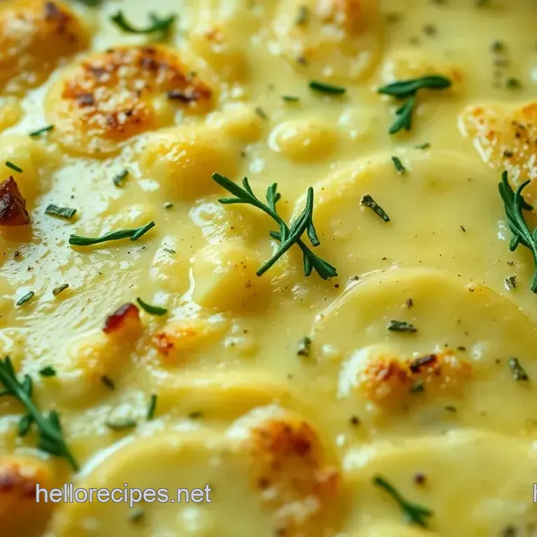 Creamy Garlic & Herb Potato Gratin