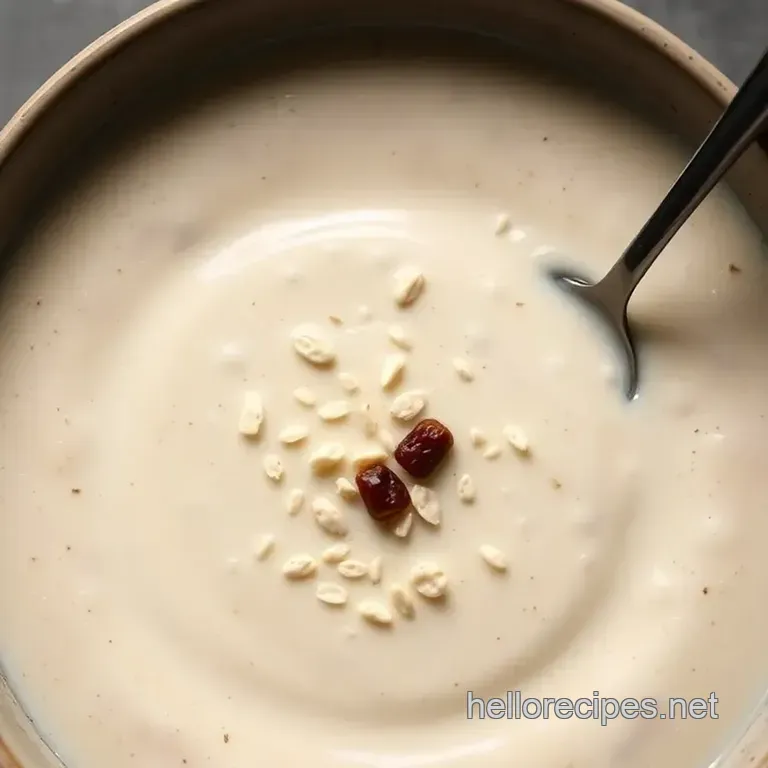 Creamy Homemade Oat Milk presentation
