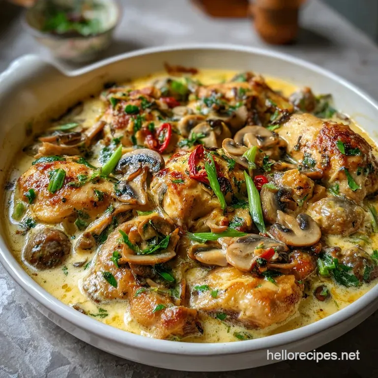 Creamy Mushroom Chicken: Silky Umami