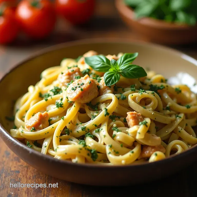 Creamy Pesto Chicken Pasta Bake Bursting with Flavour presentation