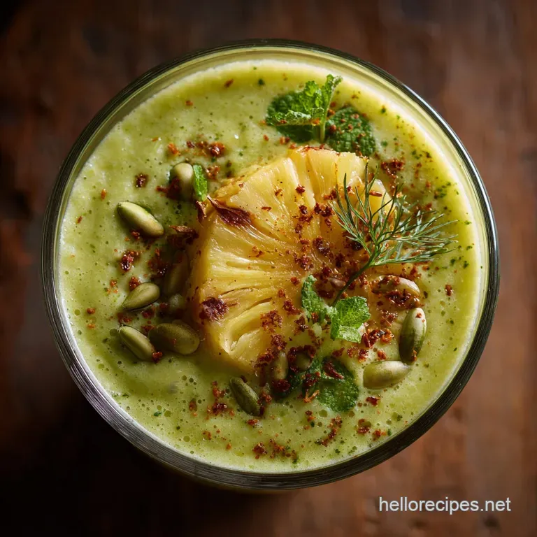 Creamy Pineapple Cucumber Smoothie the 5Minute Sunshine Serenity Pickmeup presentation