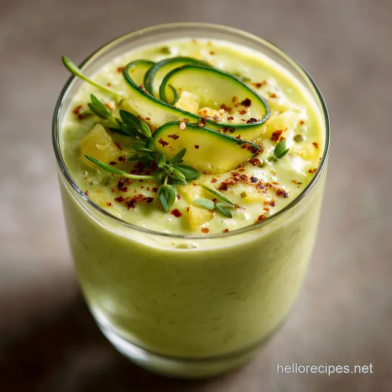 Creamy Pineapple Cucumber Smoothie The 5Minute Sunshine Serenity PickMeUp