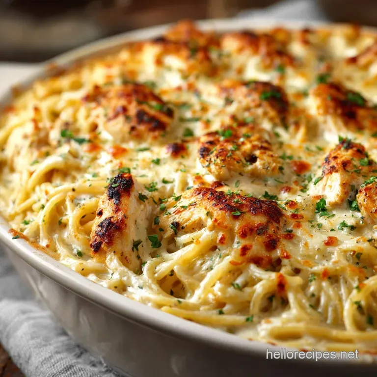 The Great American Bake Creamy Ranch Chicken Spaghetti Casserole