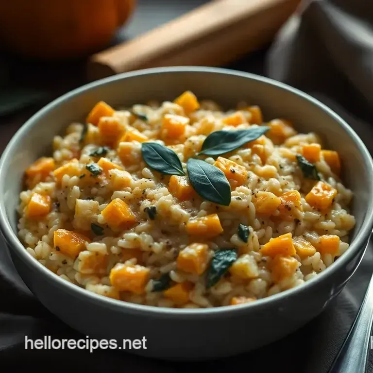 Creamy Roasted Butternut Squash & Sage Risotto