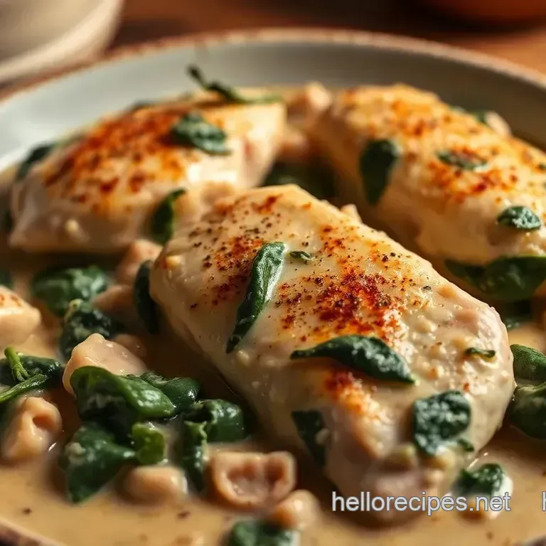 Creamy Spinach and Artichoke Stuffed Chicken Breast