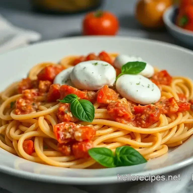 Creamy Tomato and Basil Pasta with Burrata