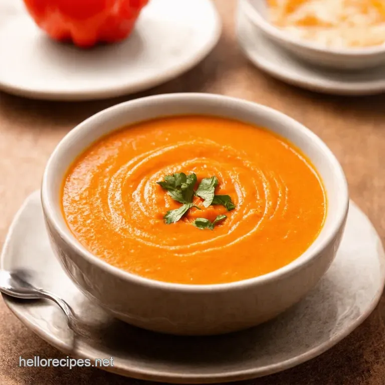 Creamy Tomato and Roasted Red Pepper Soup