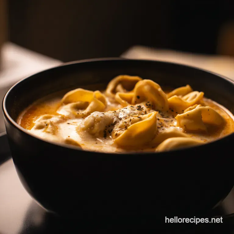 Creamy Tomato Cheese Tortellini Soup