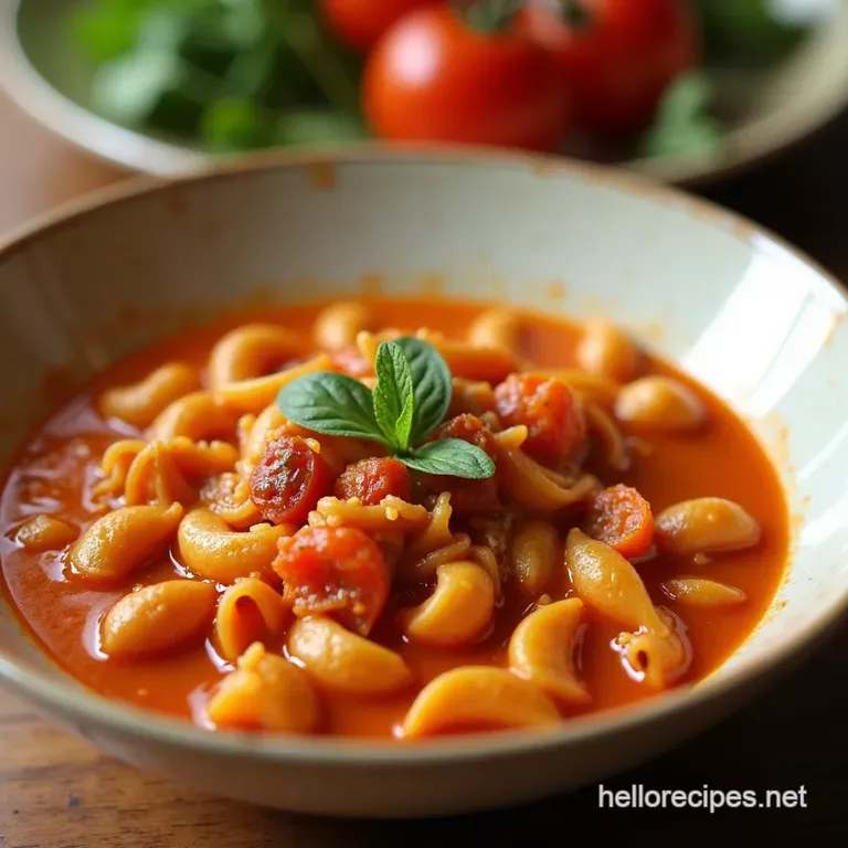 Creamy Tomato Soup Pasta the Ultimate Comfort Dish presentation