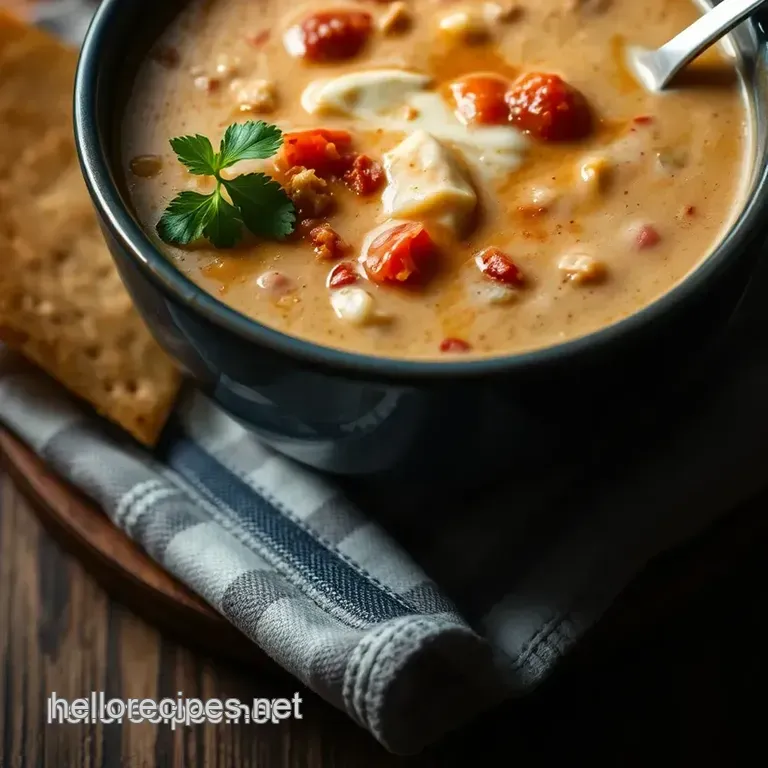 Creamy Tortilla Soup with a Crunchy Twist presentation