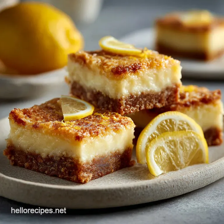 Creamy Vegan Lemon Bars: the Ultimate Smooth Custardy Treat presentation