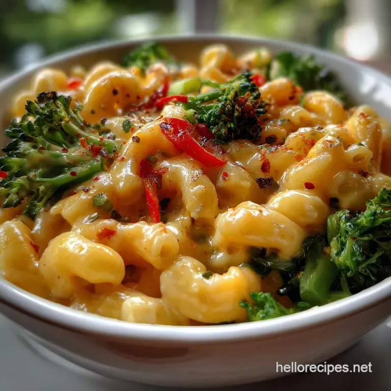 The Ultimate Creamy Veggie Mac and Cheese presentation