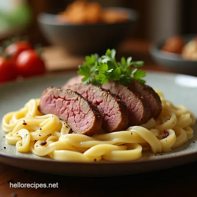 The Ultimate Creamy Z&uuml;rcher Geschnetzeltes Zurichstyle Sliced Veal presentation