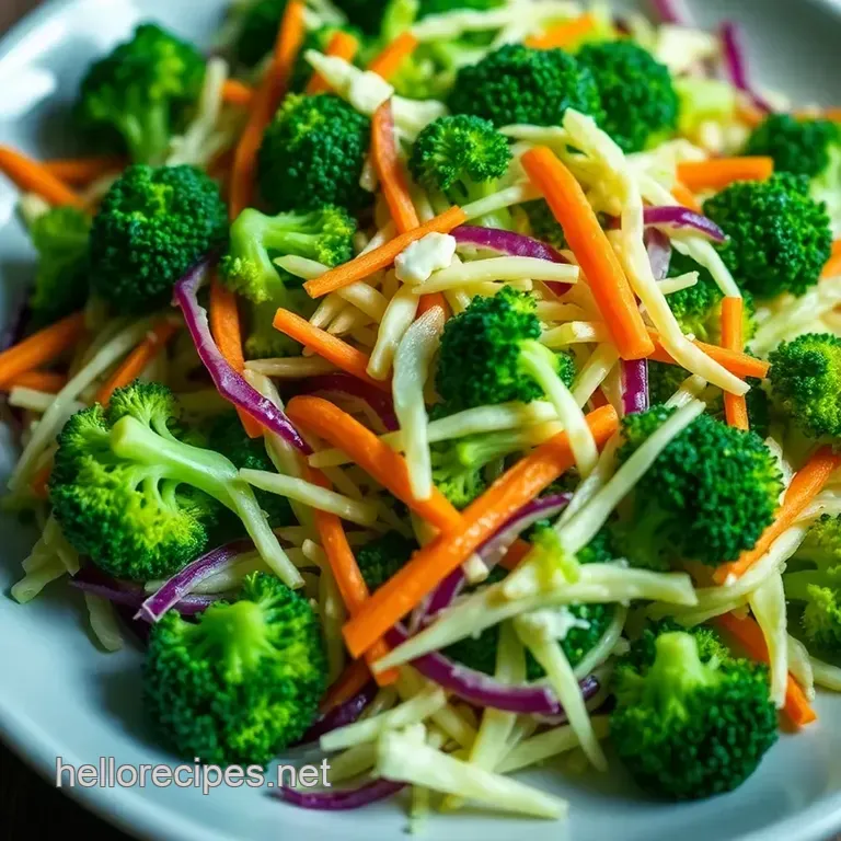 Crisp & Zesty Broccoli Slaw &ndash; a Fresh Take on a Classic presentation