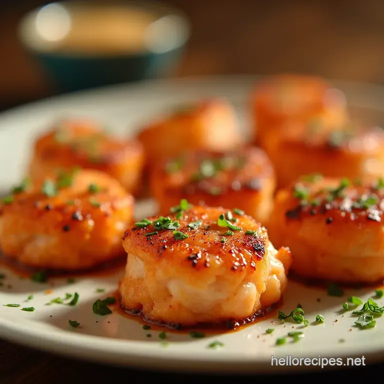 Crispy Bang Bang Salmon Bites Sweet Spicy Totally Addictive presentation