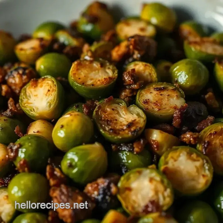 Crispy Caramelized Brussels Sprouts with Balsamic Glaze