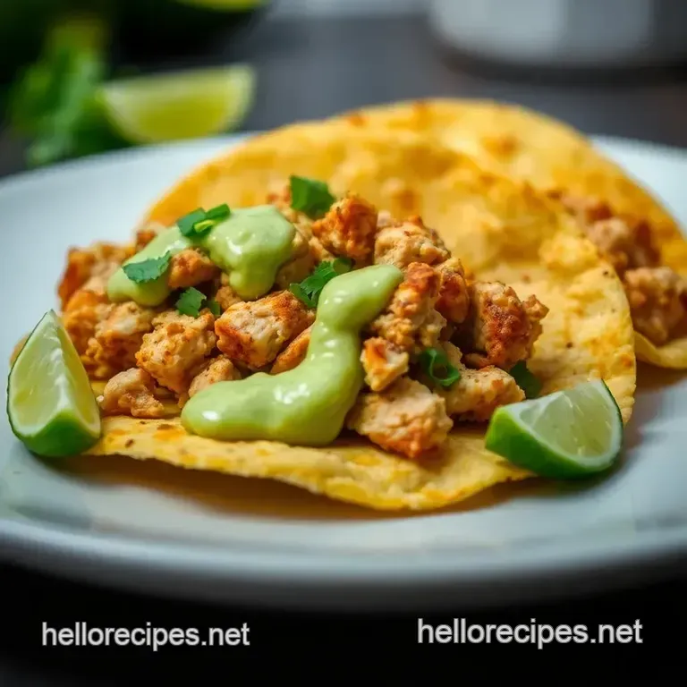 Crispy Chicken Tostadas with Avocado Lime Dressing presentation