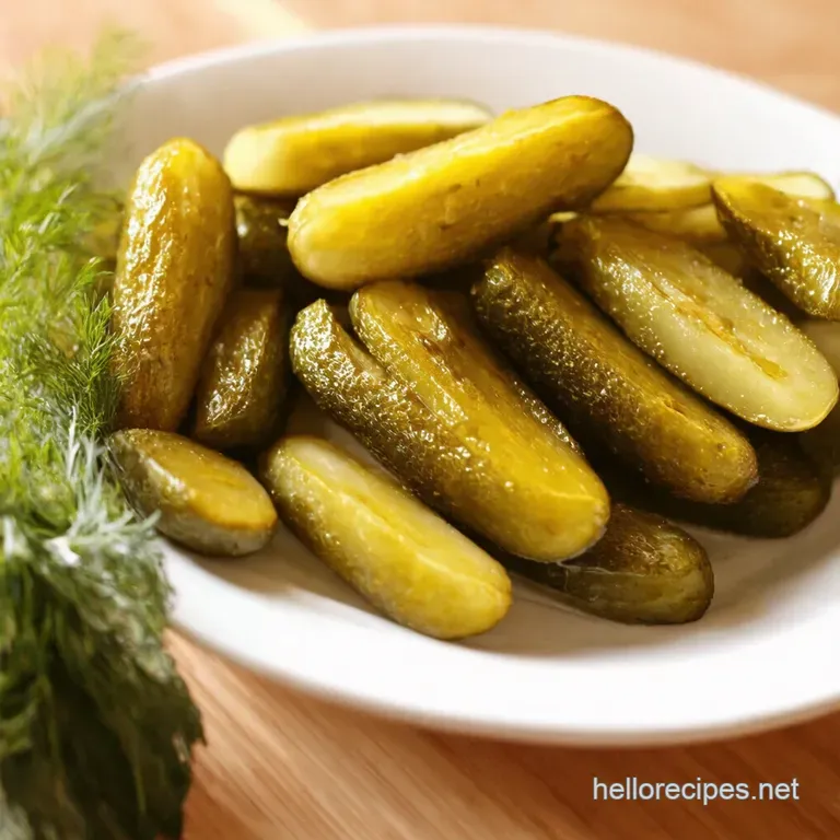 Crispy Cool Refrigerator Dill Pickles presentation