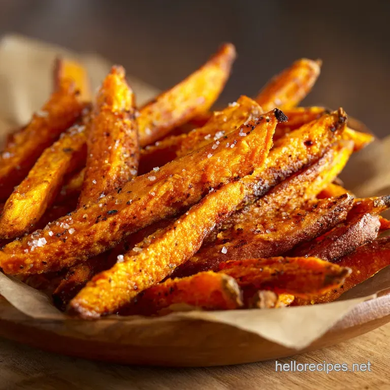 Crispy Oven Baked Sweet Potato Fries the Crispiest Crunch Technique presentation