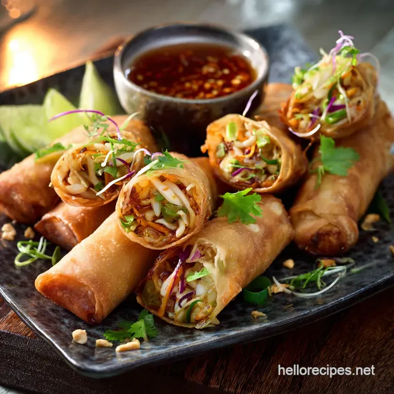 Pad Thai Spring Rolls: the Crispy Thai Parcels You Need for Dipping presentation