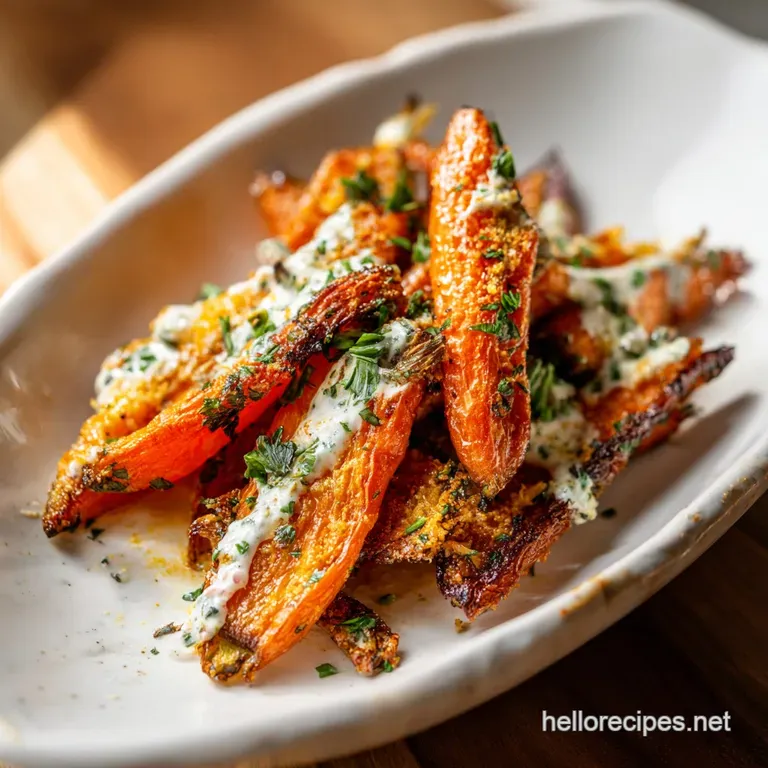 Crispy Parmesan Ranch Smashed Carrots
