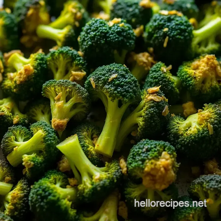 Crispy Roasted Broccoli with Garlic and Lemon Zest presentation
