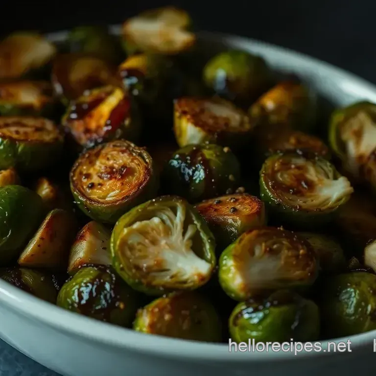 Crispy Roasted Brussels Sprouts with Balsamic Glaze