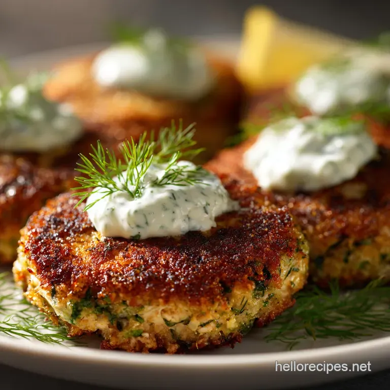Canned Salmon Recipes: Crispy Lemon Fishcakes presentation