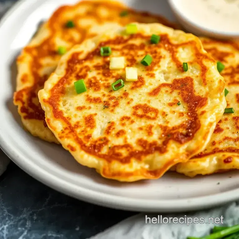 Homemade Crispy Scallion Pancakes presentation