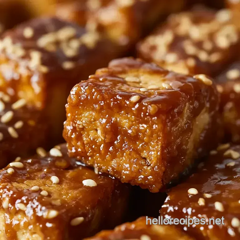 Crispy Sesame Tofu with Broccoli and Peanut Sauce