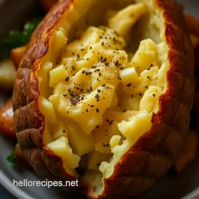 Crispy-Skinned Baked Potatoes: The Ultimate Comfort Food presentation