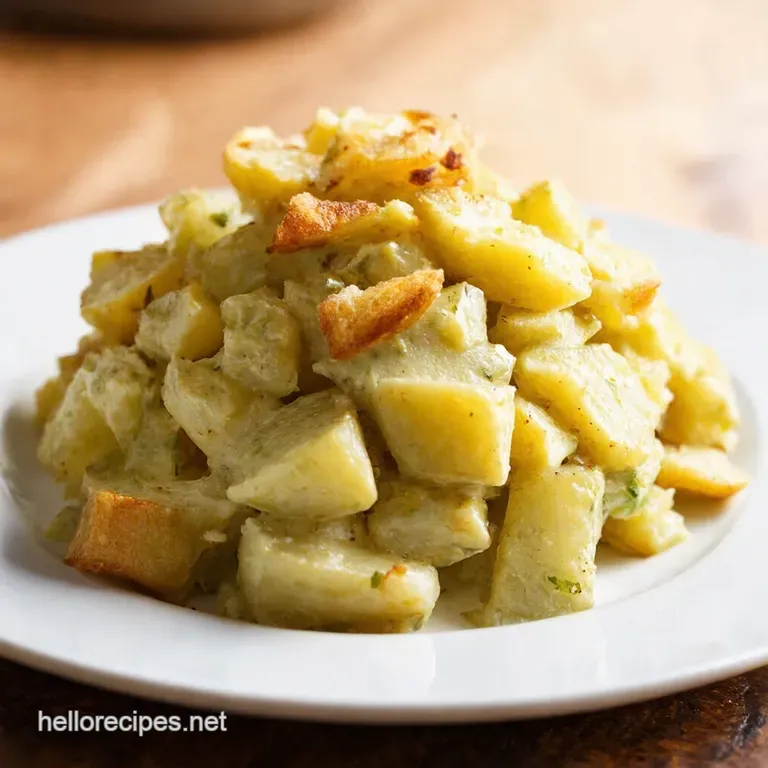 Crispy Smashed Potato Salad presentation