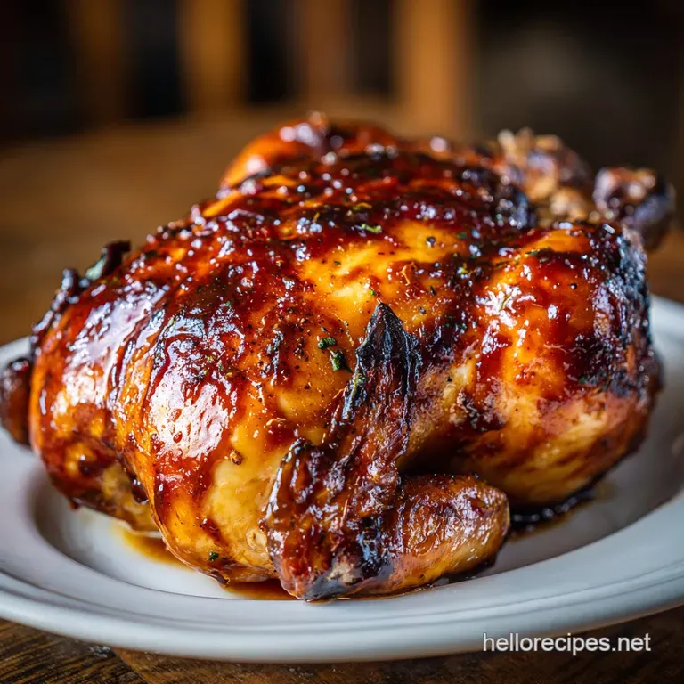 Pulled BBQ chicken piled high on a toasted bun, dripping with sauce. Tangy coleslaw adds a cool, creamy contrast on the pl...