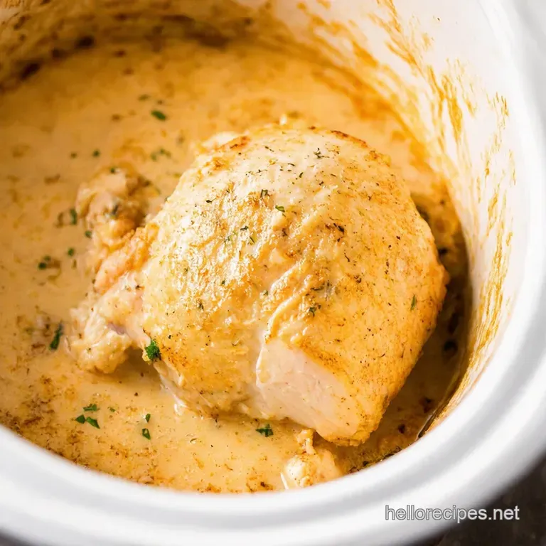 Crockpot Creamy Garlic Parmesan Chicken Effortless Elegance presentation